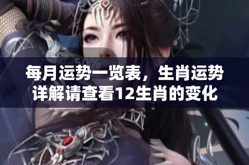 每月运势一览表，生肖运势详解请查看12生肖的变化与挑战