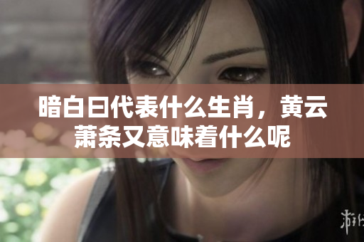暗白曰代表什么生肖，黄云萧条又意味着什么呢
