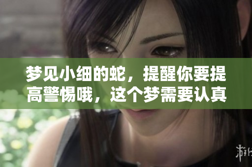 梦见小细的蛇，提醒你要提高警惕哦，这个梦需要认真对待。