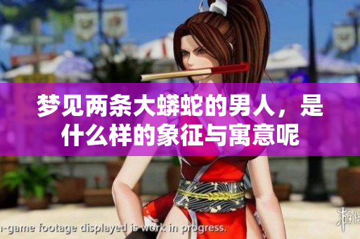 梦见两条大蟒蛇的男人，是什么样的象征与寓意呢