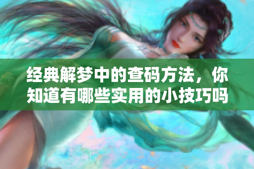 经典解梦中的查码方法，你知道有哪些实用的小技巧吗