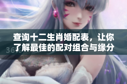 查询十二生肖婚配表，让你了解最佳的配对组合与缘分。
