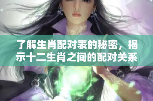 了解生肖配对表的秘密，揭示十二生肖之间的配对关系