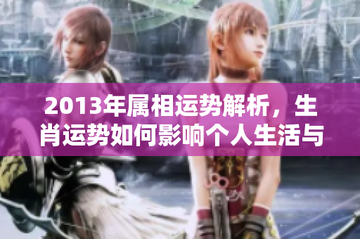 2013年属相运势解析，生肖运势如何影响个人生活与事业发展