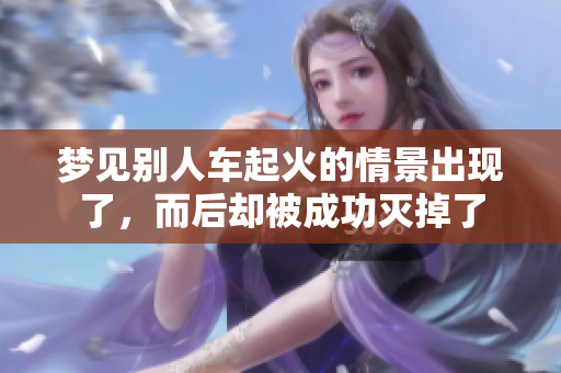 梦见别人车起火的情景出现了，而后却被成功灭掉了